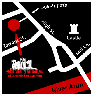 Walking directions to Arundel Jailhouse